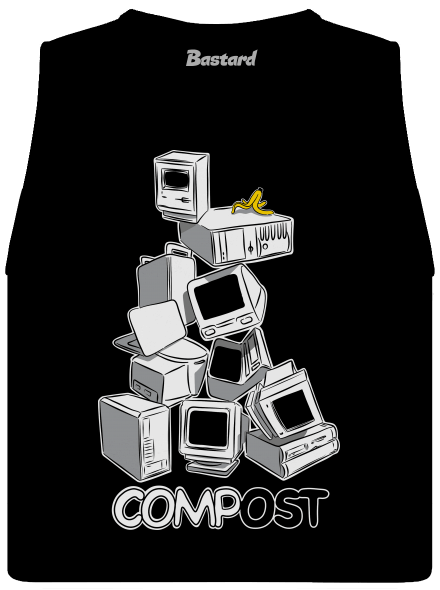 Compost dámské tílko volné Black