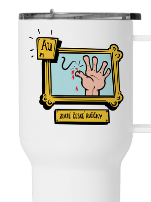 Zlaté české ručičky termohrnek White