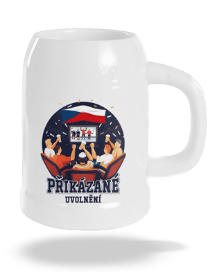 Přikázané uvolnění půllitr White