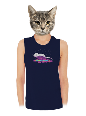 Odkryté tajemství dámské tílko volné Navy