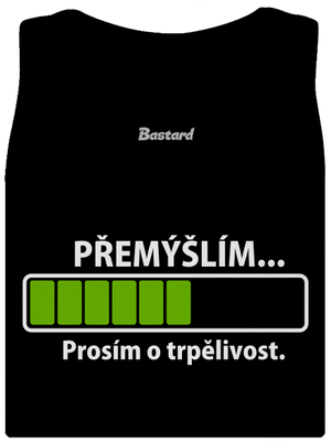 Přemýšlím dámské tílko klasické Black