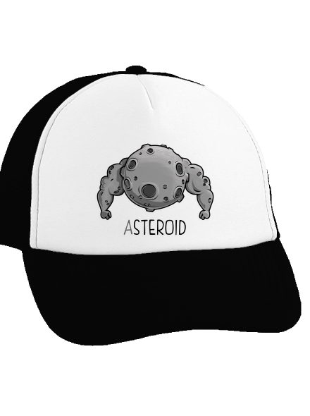 Asteroid kšiltovka truckerka Black cap