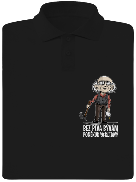 Neklidný bez piva pánská polokošile Black