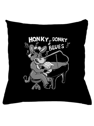 Honky donky blues polštář Black