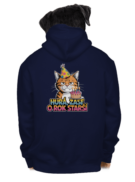 O rok starší pánská mikina na zip Navy