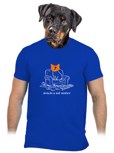 Bydlím u své kočky pánské tričko Royal Blue