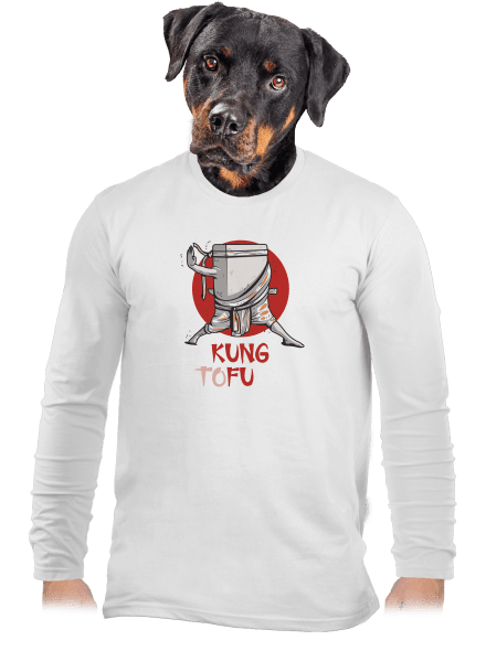 Kung Tofu pánské dlouhý rukáv White