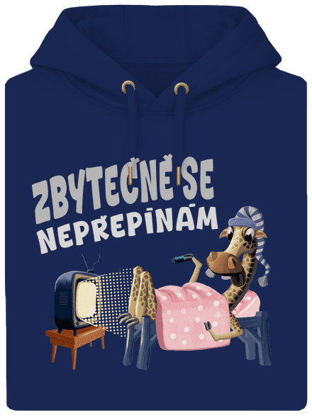 Zbytečně se nepřepínám unisex mikina premium Navy