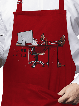 Home Office zástěra Red