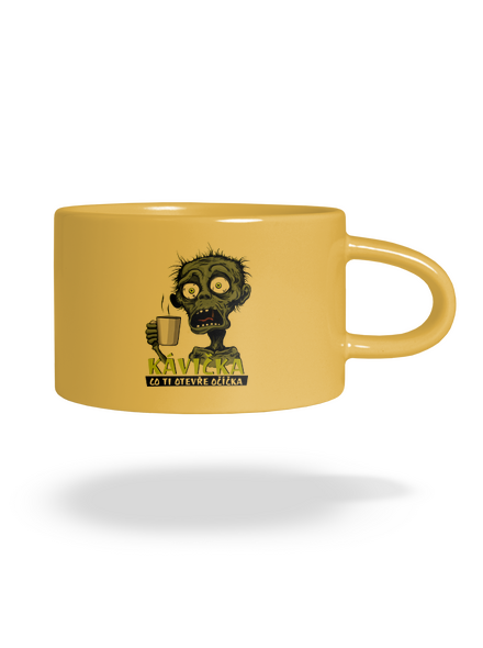 Zombie kávička hrnek makronka Yellow Macaron