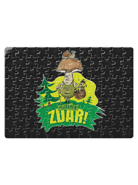 Houbaření zdar puzzle White