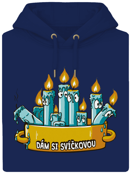 Svíčková unisex mikina premium Navy