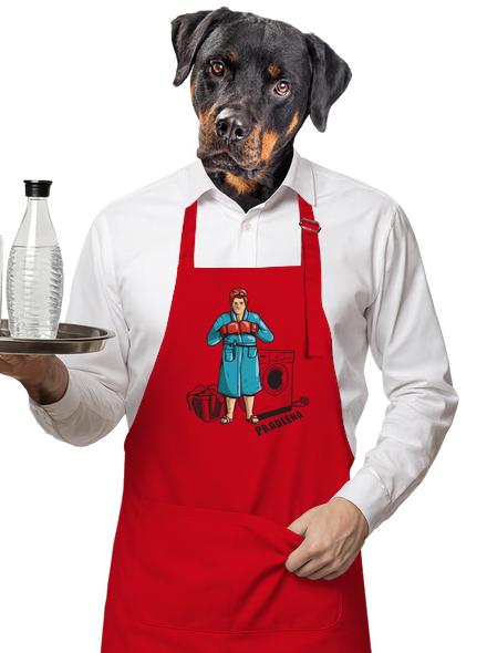 Pradlena zástěra Red