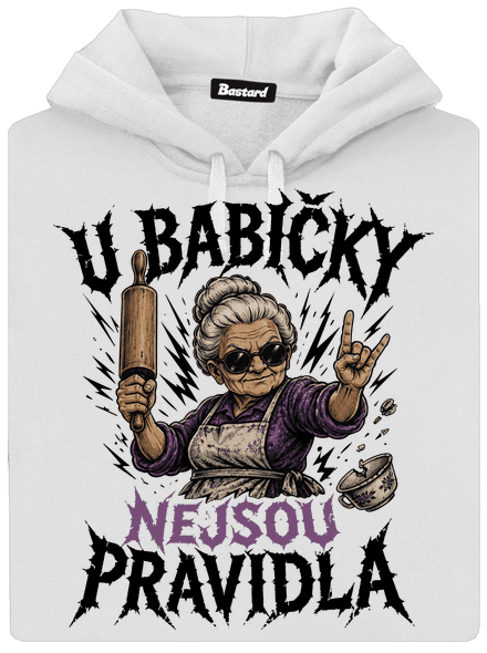 U babičky dámská mikina klokanka White