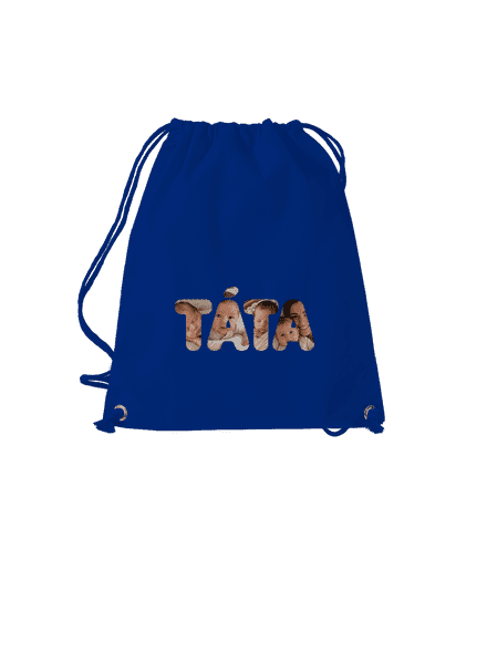 Nápis táta z vlastních fotek vak Royal Blue Mal