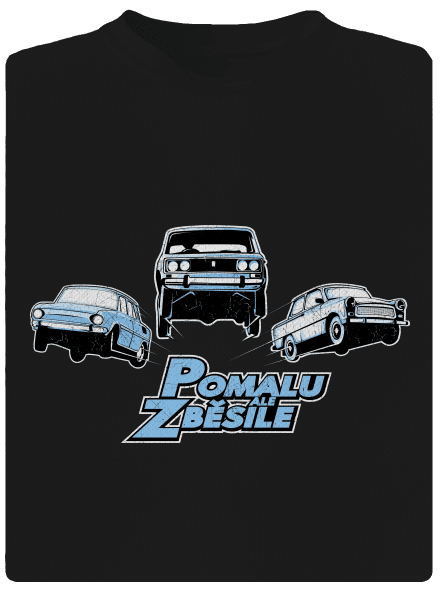 Pomalu ale zběsile pánské sportovní tričko Black