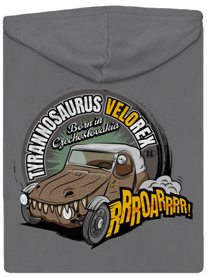 Tyrannosaurus Velorex dámská mikina na zip Steel Gray