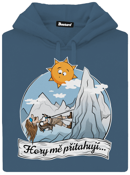 Hory mě přitahují dámská mikina klokanka Denim