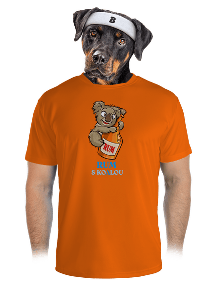 Rum s koalou pánské sportovní tričko Neon Orange