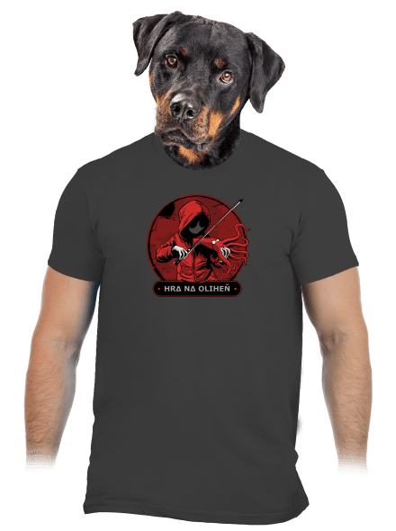 Hra na oliheň pánské tričko Dark Grey