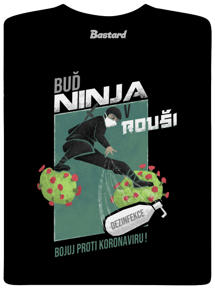 Ninja v rouši dětské tričko Black