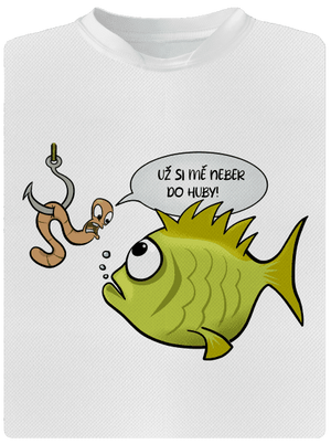 Ryba a žížala dětské sportovní tričko White