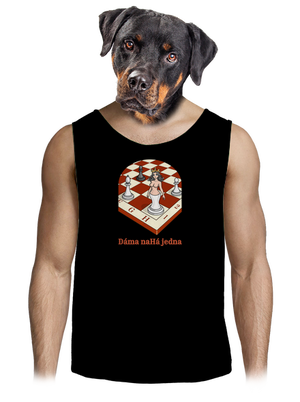Dáma nahá jedna pánské tílko Black