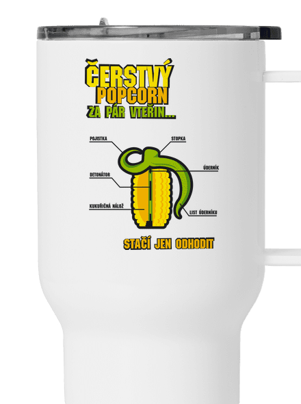Čerstvý popcorn termohrnek White