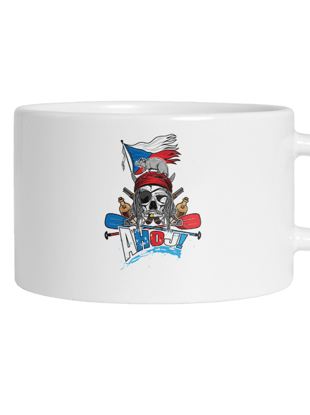 Ahoj hrnek makronka White