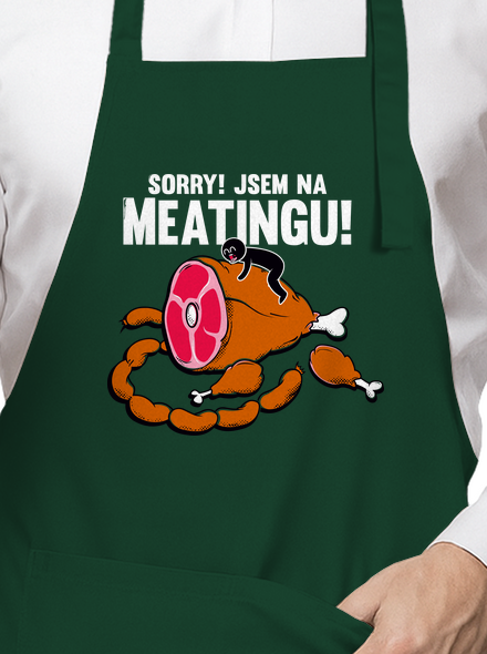Meating zástěra Bottle Green