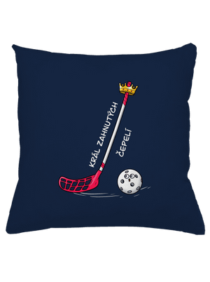 Král zahnutých čepelí - florbal polštář Dark Navy