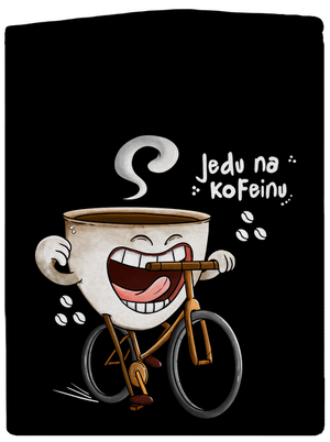 Jedu na kofeinu pánská mikina na zip Black