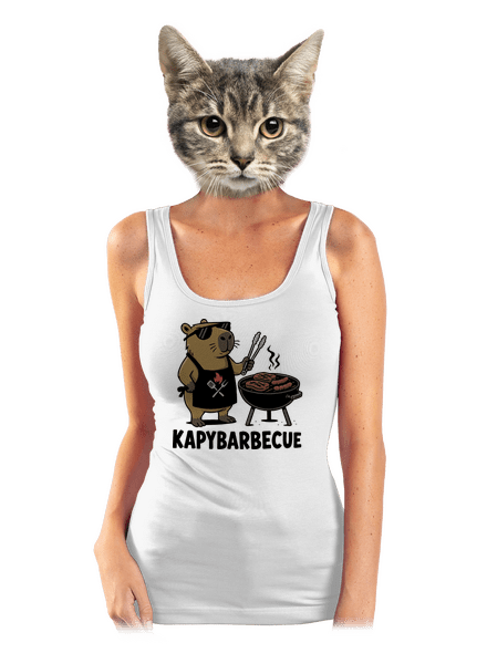 Kapybarbecue dámské tílko klasické White