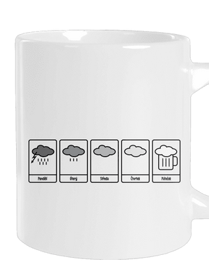 Předpověď počasí velký hrnek White