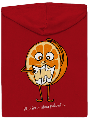 Druhá polovička pánská mikina na zip Red