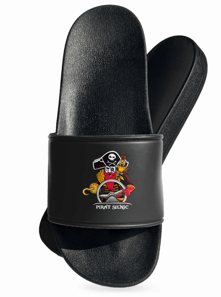 Pirát silnic pantofle Black