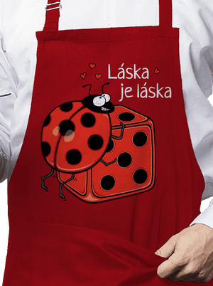 Láska je láska zástěra Red