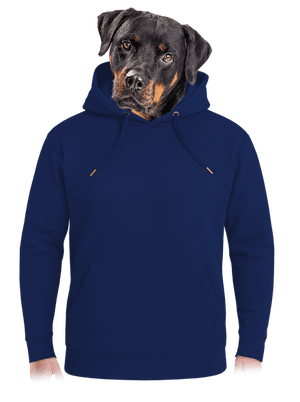 Bez potisku unisex mikina premium Navy