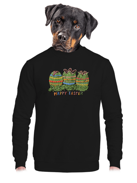 Happy Easter unisex mikina bez kapuce Black