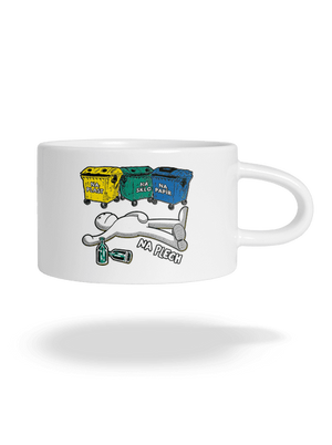 Tříděný odpad hrnek makronka White