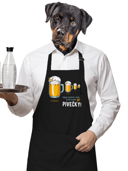 Pivečka zástěra Black