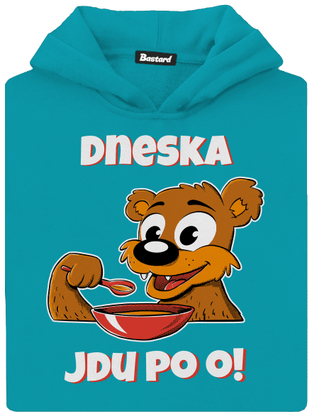Dneska jdu po o dětská mikina klokanka Hawaiian Blue