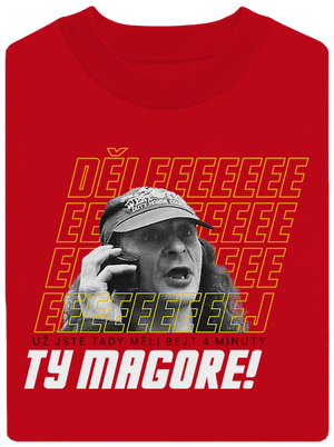 B18: Jiří Kára unisex mikina bez kapuce Red