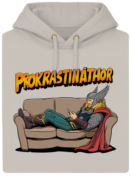 Prokrastináthor unisex mikina premium Pastel Macchiato