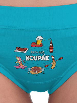 Český koupák dámské kalhotky Turquoise