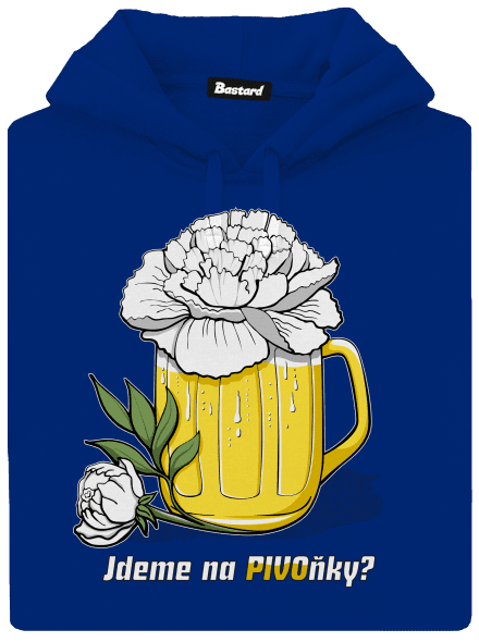 Pivoňky dámská mikina klokanka Royal Blue Mal