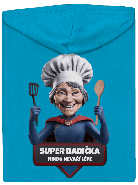 Super babička dámská mikina na zip Blue Atol