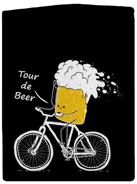 Tour de beer pánská mikina na zip Black