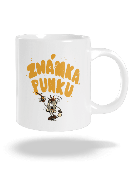 Vylitá známka punku  velký hrnek White