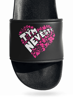 Tým nevěsty pantofle Black